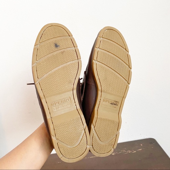 Sperry Topsider Brown Leather Boat Shoe Men’s 9M - Picture 6 of 8